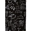 Saana ja Olli Onnenmaa tea towel/placemat, black