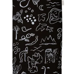 Saana ja Olli Onnenmaa tea towel/placemat, black
