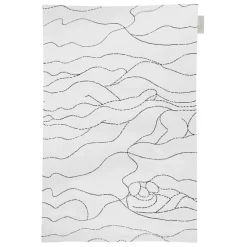 Saana ja Olli Rakkauden meri tea towel/place mat, white - black