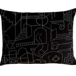 Saana ja Olli Unien talo cushion cover, 60 x 80 cm, black - white