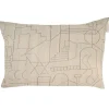 Saana ja Olli Unien talo cushion cover, 40 x 60 cm, beige - black