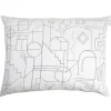 Saana ja Olli Unien talo cushion cover, 60 x 80 cm, white - black