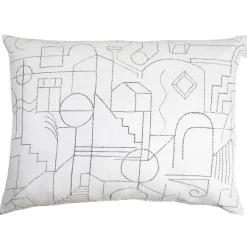 Saana ja Olli Unien talo cushion cover, 60 x 80 cm, white - black