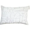 Saana ja Olli Unien talo cushion cover, 40 x 60 cm, white - black
