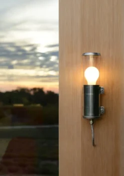 Sammode Bendz wall lamp, stainless steel