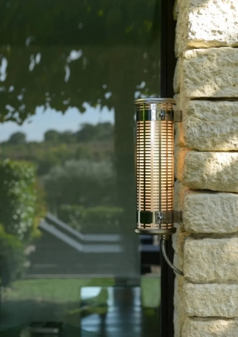 Sammode Gude wall lamp, stainless steel