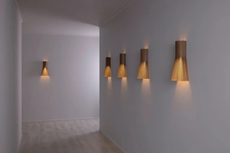 Secto Design Secto 4231 wall lamp 45 cm, direct wall mount, walnut