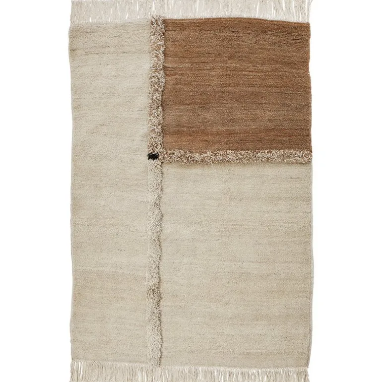 Sera Helsinki E-1027 rug, knotted, brown - off white