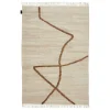 Sera Helsinki Vuoristo rug, woven, natural white - brown