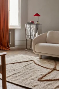 Sera Helsinki Vuoristo rug, woven, natural white - brown