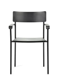 Serax August chair with armrests, narrow, black
