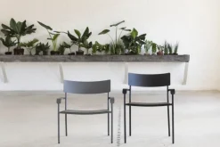 Serax August chair with armrests, narrow, black