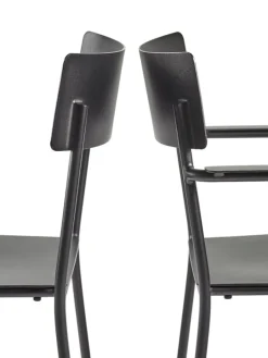 Serax August chair with armrests, narrow, black