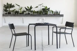 Serax August chair with armrests, narrow, black