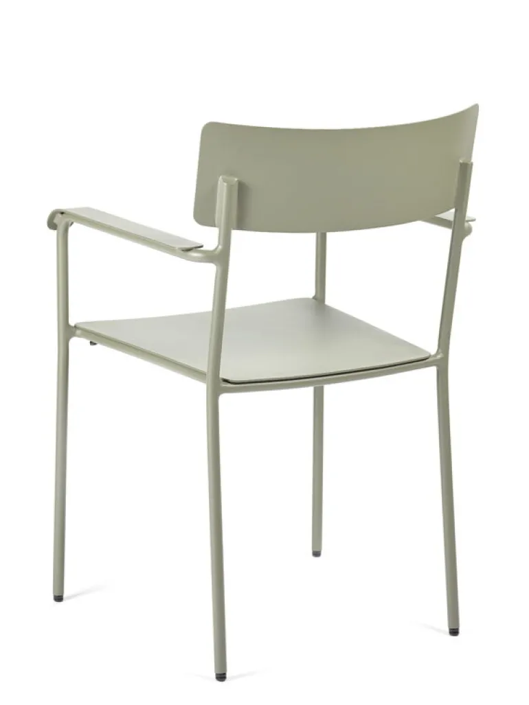 Serax August chair with armrests, narrow, green