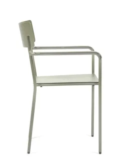 Serax August chair with armrests, narrow, green