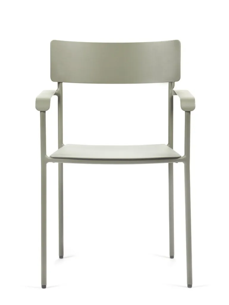 Serax August chair with armrests, narrow, green