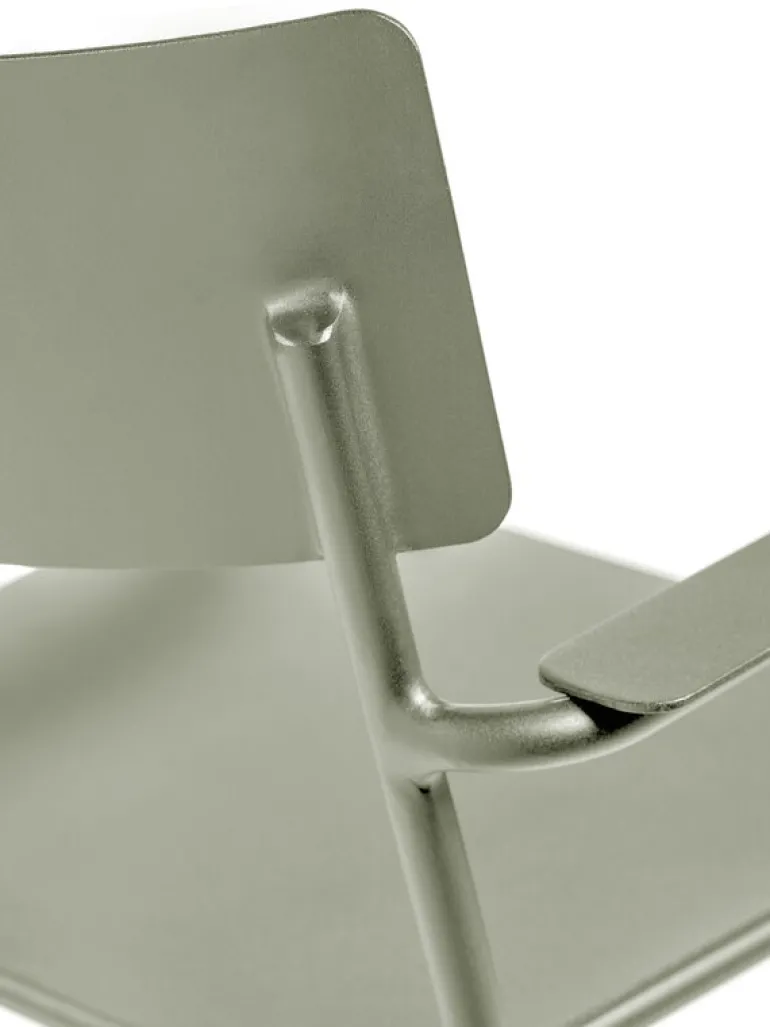 Serax August chair with armrests, wide, green