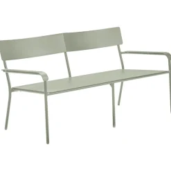 Serax August 2-seater bench with backrest, green