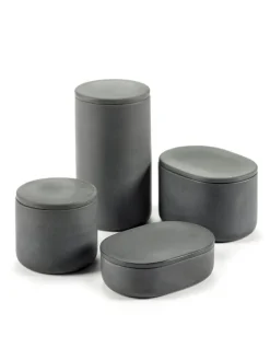 Serax Cose container with lid, oval, L, dark grey