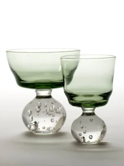 Serax Eternal snow stem glass, S, green