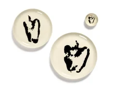 Serax Feast dish, 7,5 cm, 8 pcs, white - black