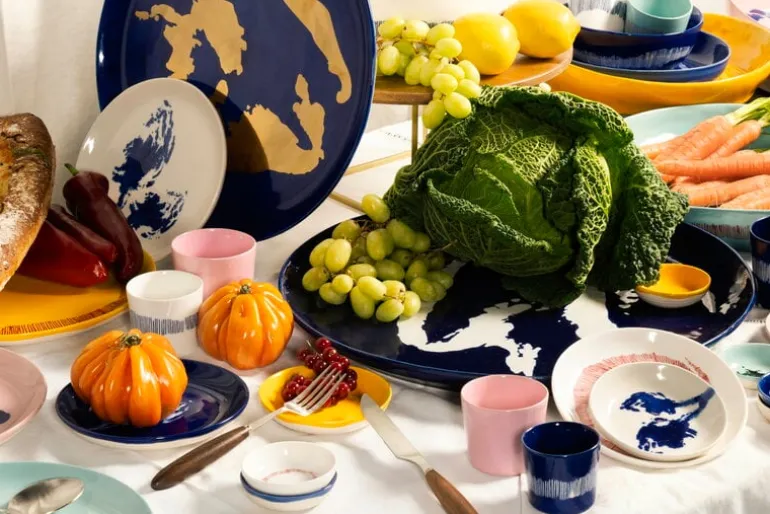 Serax Feast plate, S, 2 pcs, white - blue