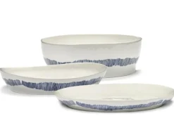 Serax Feast serving plate, S, white -blue