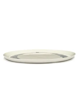 Serax Feast serving plate, white - blue