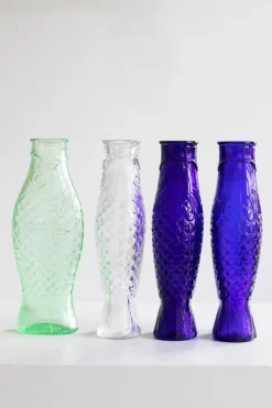 Serax Fish & Fish bottle, cobalt blue