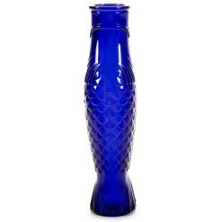 Serax Fish & Fish bottle, cobalt blue