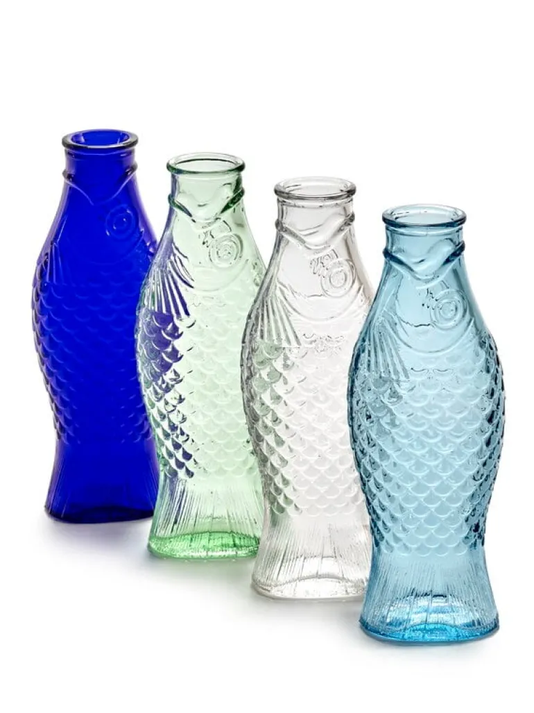 Serax Fish & Fish bottle, blue