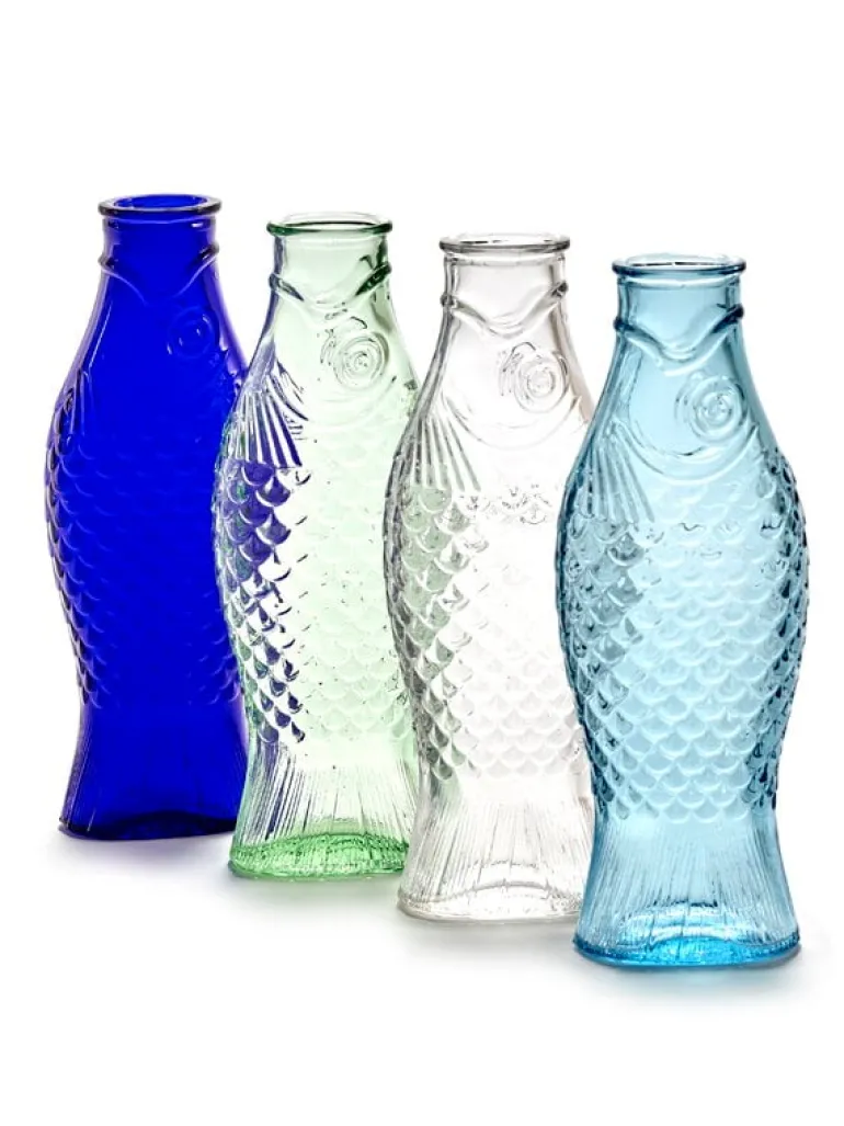 Serax Fish & Fish bottle, blue