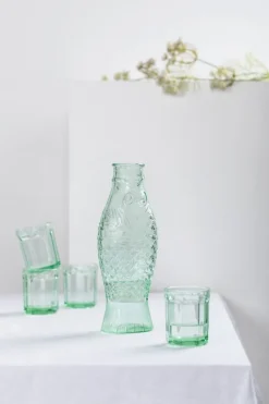 Serax Fish & Fish bottle, green