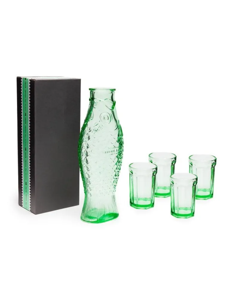 Serax Fish & Fish set, 5 pieces, green