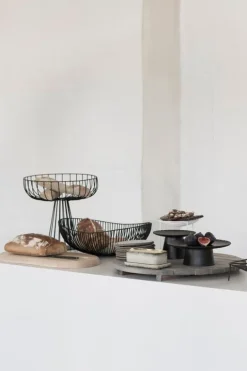 Serax Meo basket, oval, black