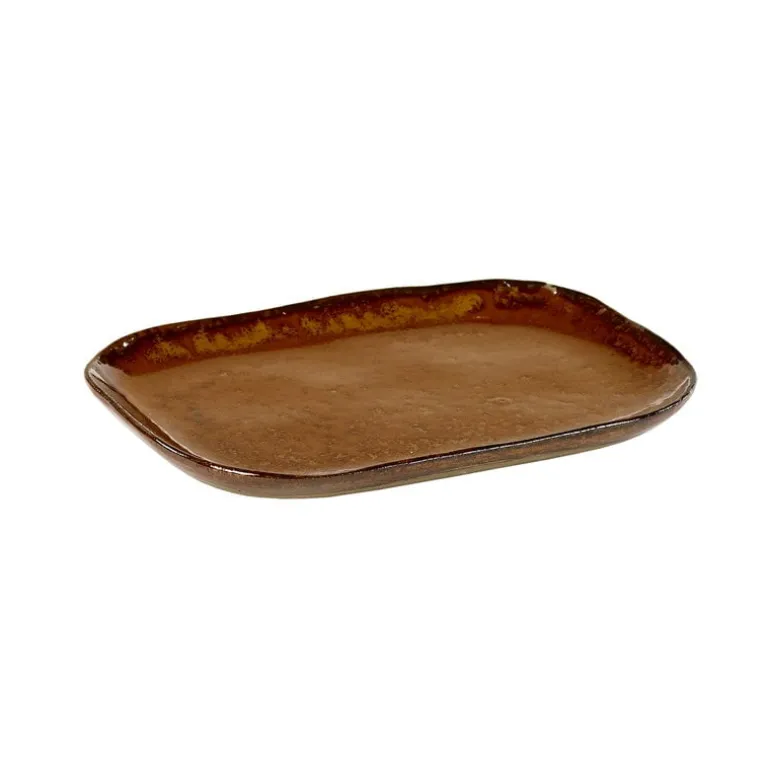 Serax Merci No 3 plate, ochre/brown