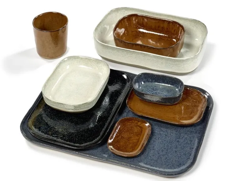 Serax Merci No 3 plate, ochre/brown