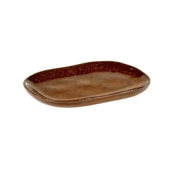 Serax Merci No 4 plate, ochre/brown