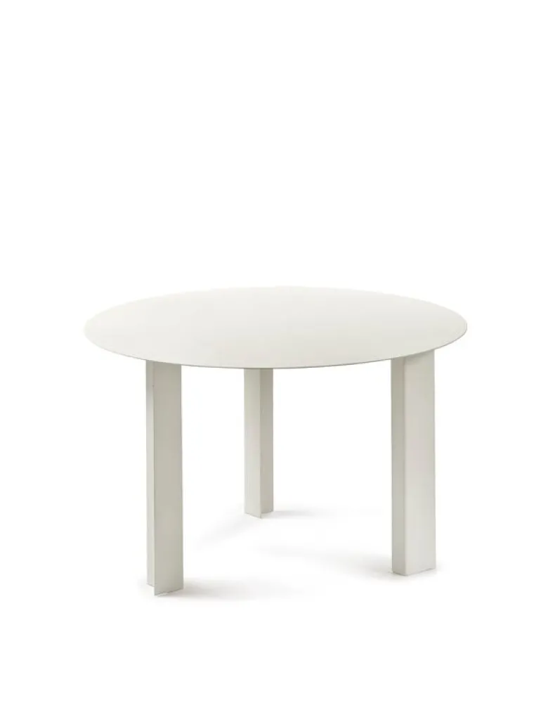 Serax Metal Sculptures side table, M, cream tubes