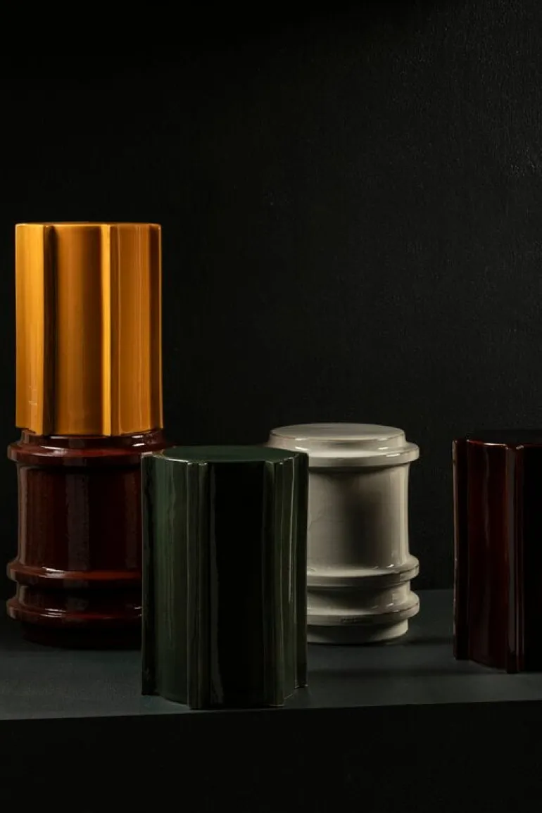 Serax Pawn Geometrical side table, 45,4 cm, ochre