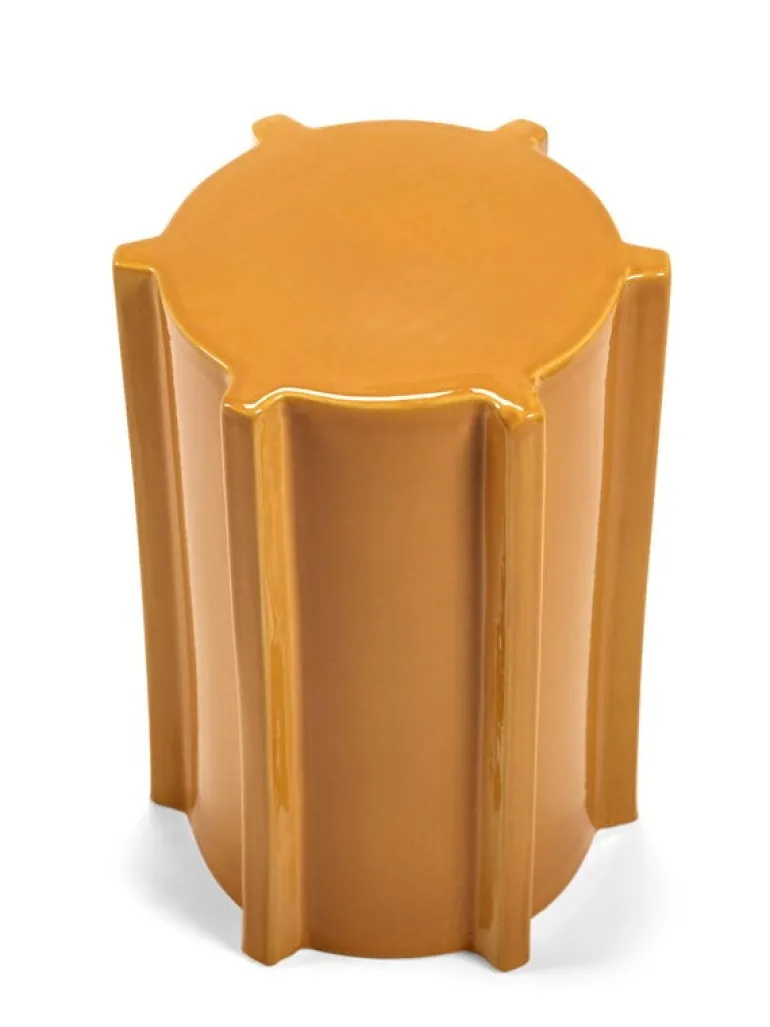 Serax Pawn Geometrical side table, 45,4 cm, ochre