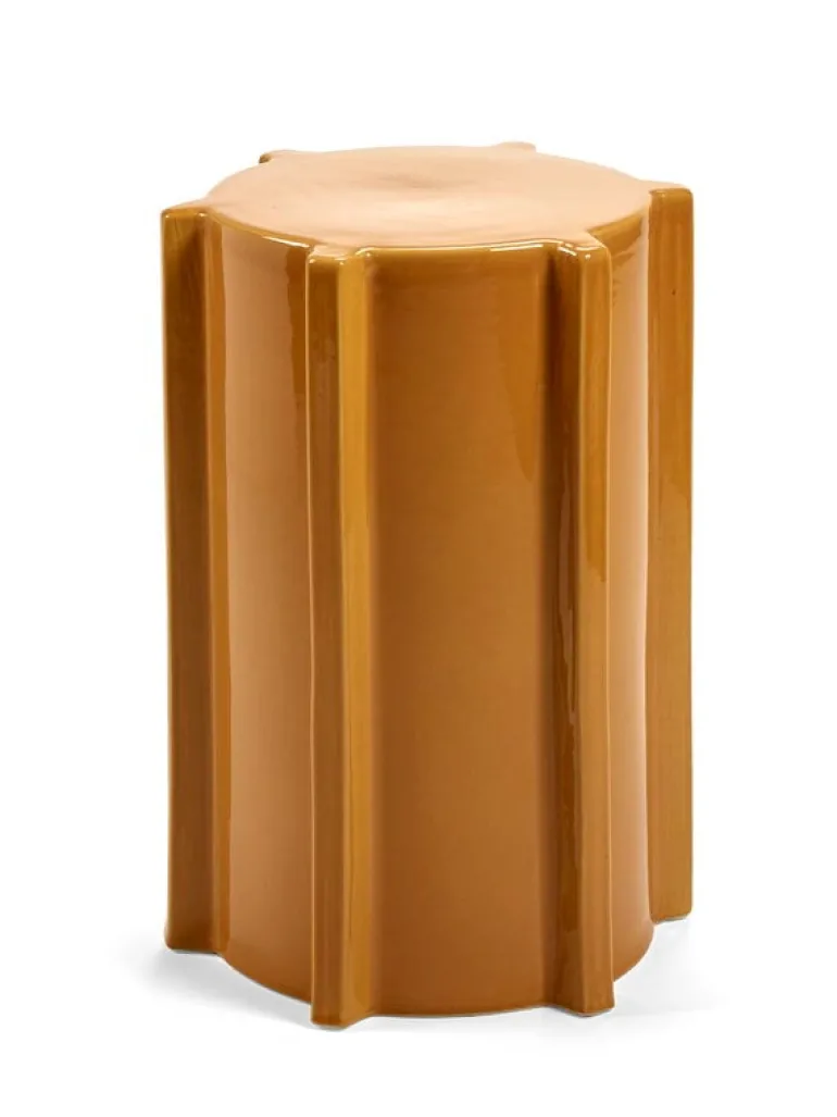 Serax Pawn Geometrical side table, 45,4 cm, ochre