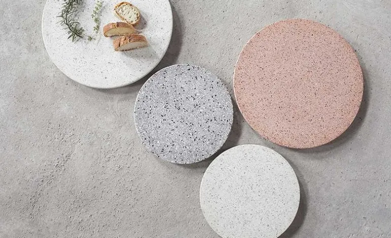 Serax Terrazzo tray, round 30 cm, white