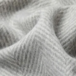Sibast Alpaca throw, herringbone grey
