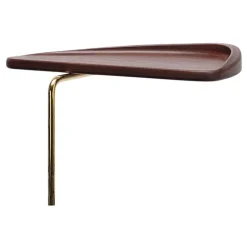 Sibast AV Egoist chaise longue side table, lacquered walnut