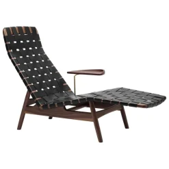 Sibast AV Egoist chaise longue side table, lacquered walnut