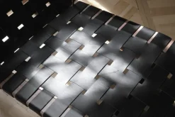 Sibast AV Egoist chaise longue w/ cushion, walnut - black leather