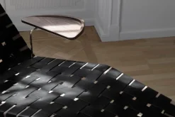 Sibast AV Egoist chaise longue w/ cushion, walnut - black leather