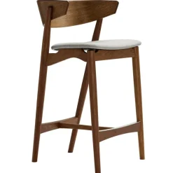 Sibast No 7 bar stool, 65 cm, smoked oak - grey Remix 123